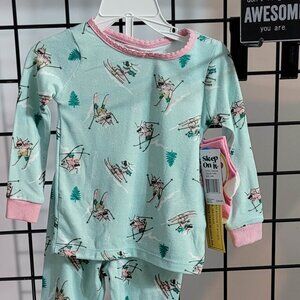 3-Piece Skiing Pajama Set for Kids - Fun Winter-Themed PJs